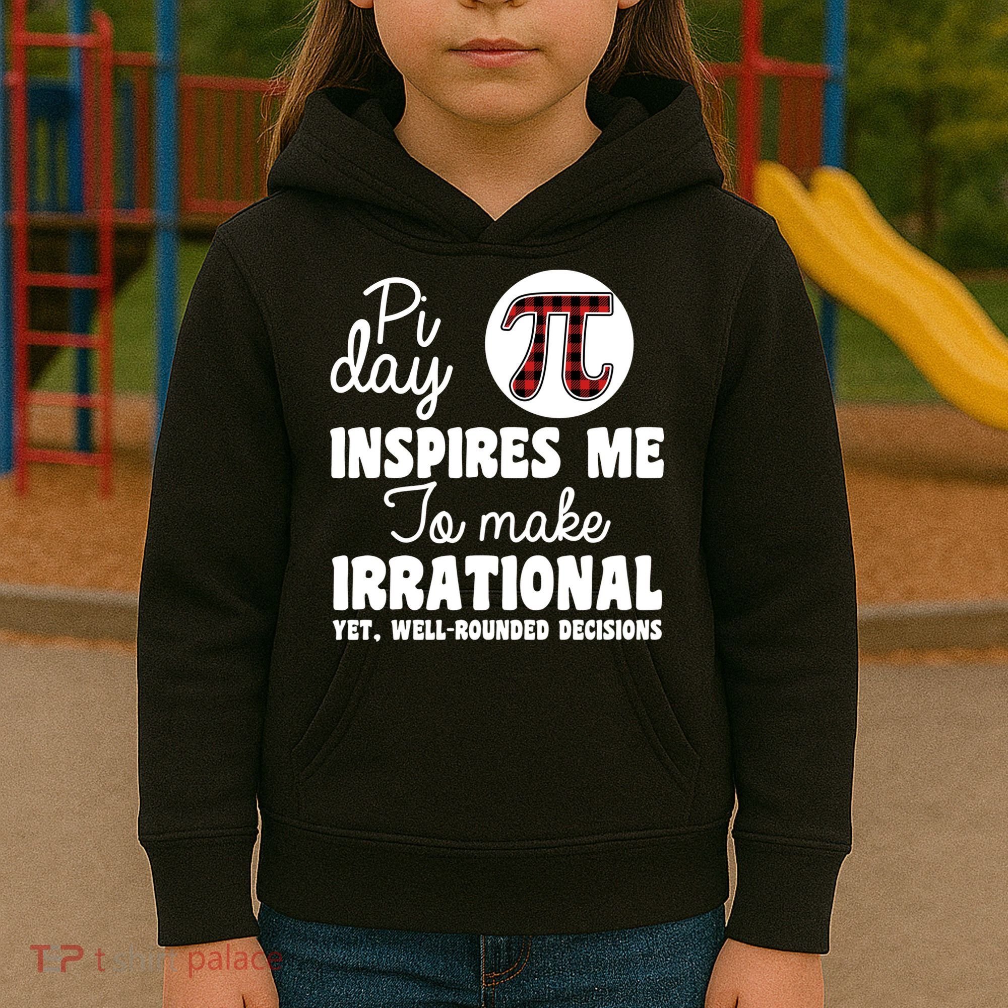 Pi Inspires Me Funny Pi Day 3.14 Kids Hoodie