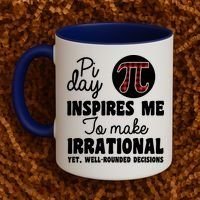 Pi Inspires Me Funny Pi Day 3.14 Coffee Mug thumb 2