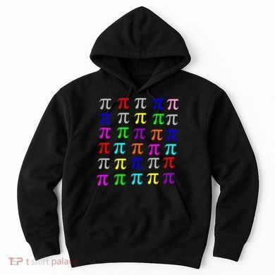 Pi Plaid Rainbow Pride Pi Day Collage Hoodie