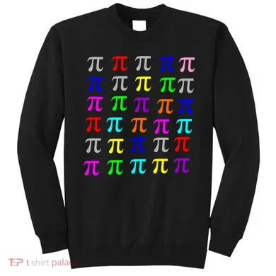 Pi Plaid Rainbow Pride Pi Day Collage Sweatshirt