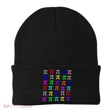 Pi Plaid Rainbow Pride Pi Day Collage Beanie