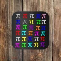 Pi Plaid Rainbow Pride Pi Day Collage Coaster thumb 0