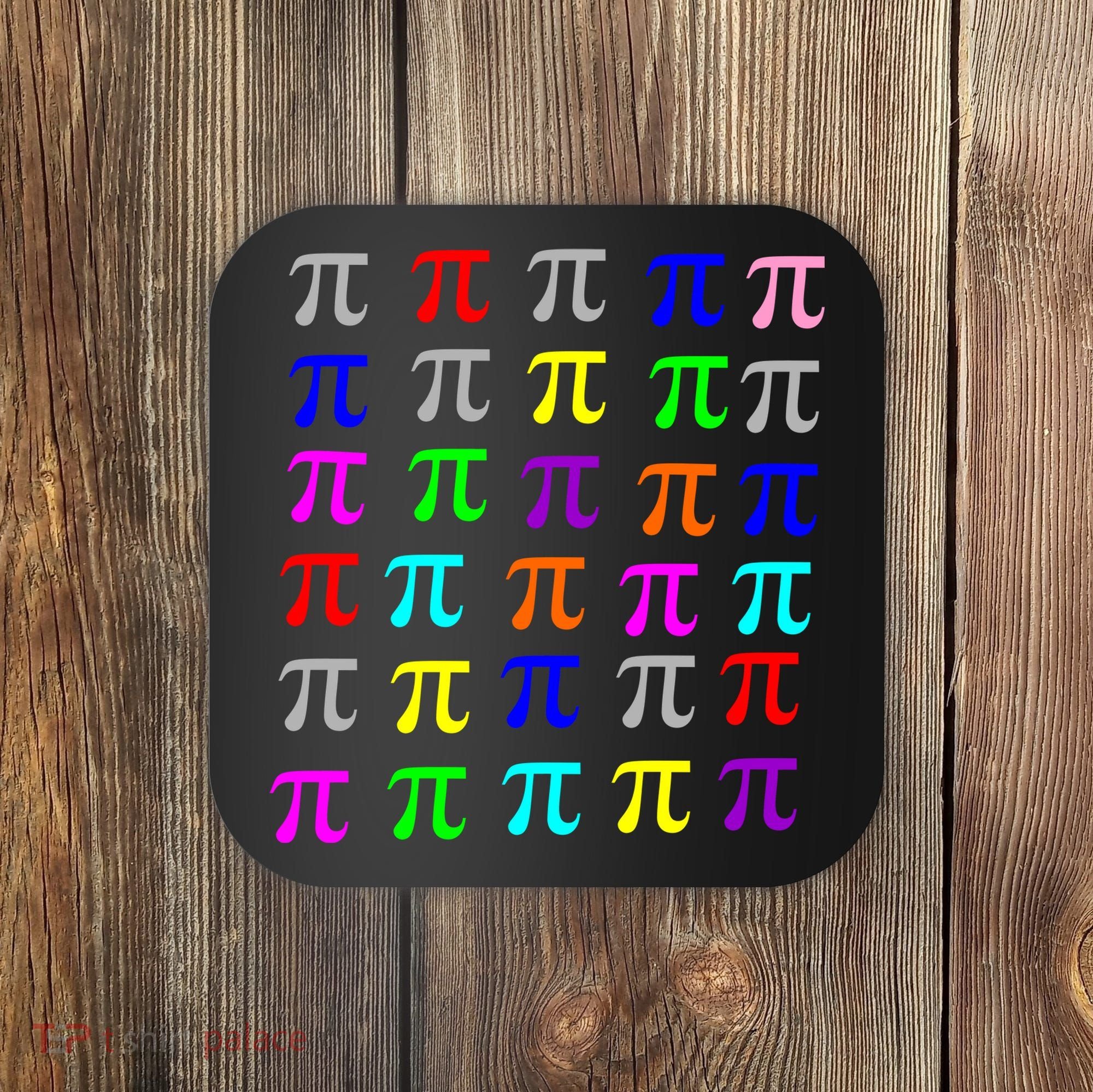 Pi Plaid Rainbow Pride Pi Day Collage Coaster