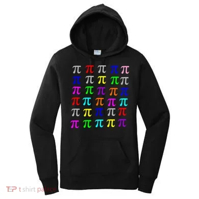 Pi Plaid Rainbow Pride Pi Day Collage Women's Hoodie