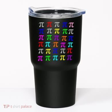 Pi Plaid Rainbow Pride Pi Day Collage Tumbler