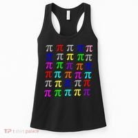 Pi Plaid Rainbow Pride Pi Day Collage Women's Tank Top thumb 0