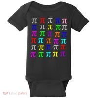 Pi Plaid Rainbow Pride Pi Day Collage Baby Bodysuit thumb 0