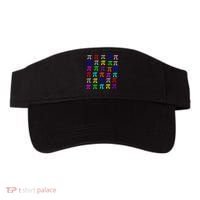 Pi Plaid Rainbow Pride Pi Day Collage Visor thumb 0