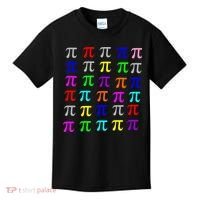 Pi Plaid Rainbow Pride Pi Day Collage Kids T-Shirt thumb 0