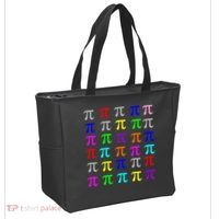 Pi Plaid Rainbow Pride Pi Day Collage Tote Bag thumb 2