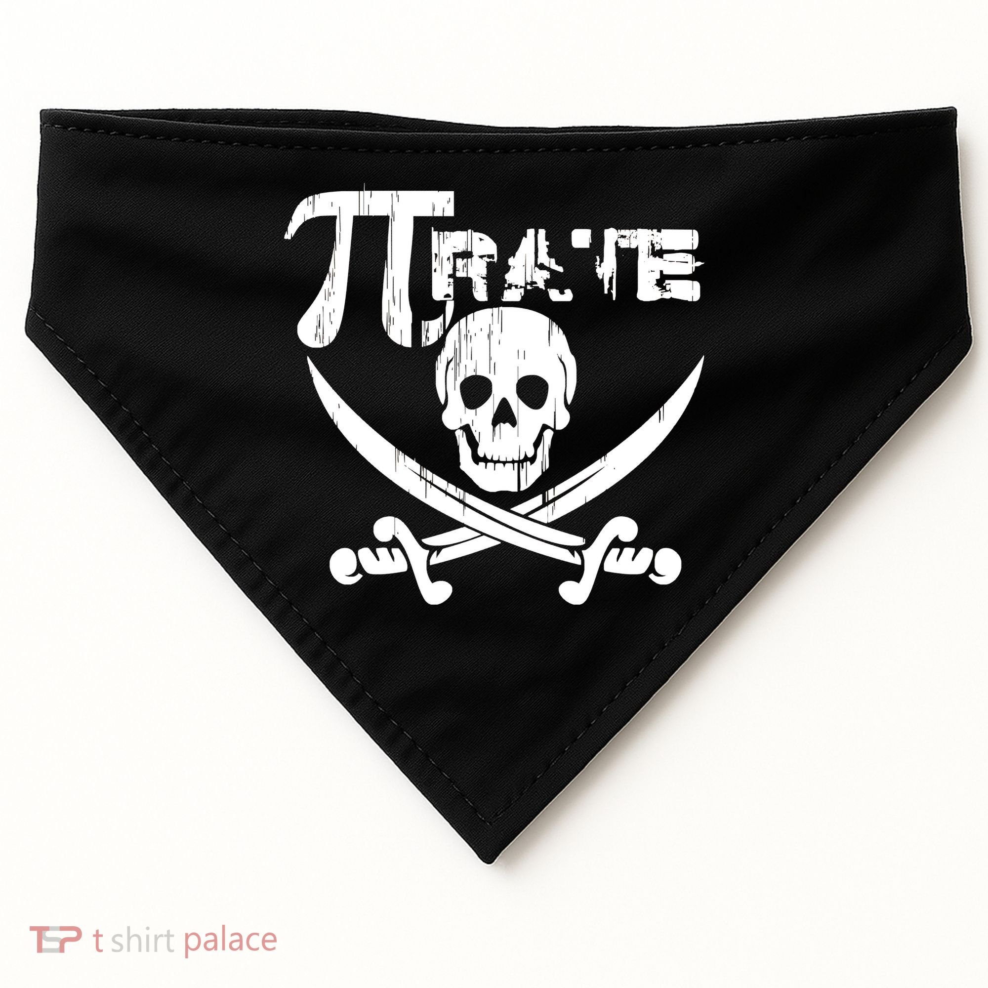 PI Rate Math Skull and Cross Swords USA-Made Doggie Bandana