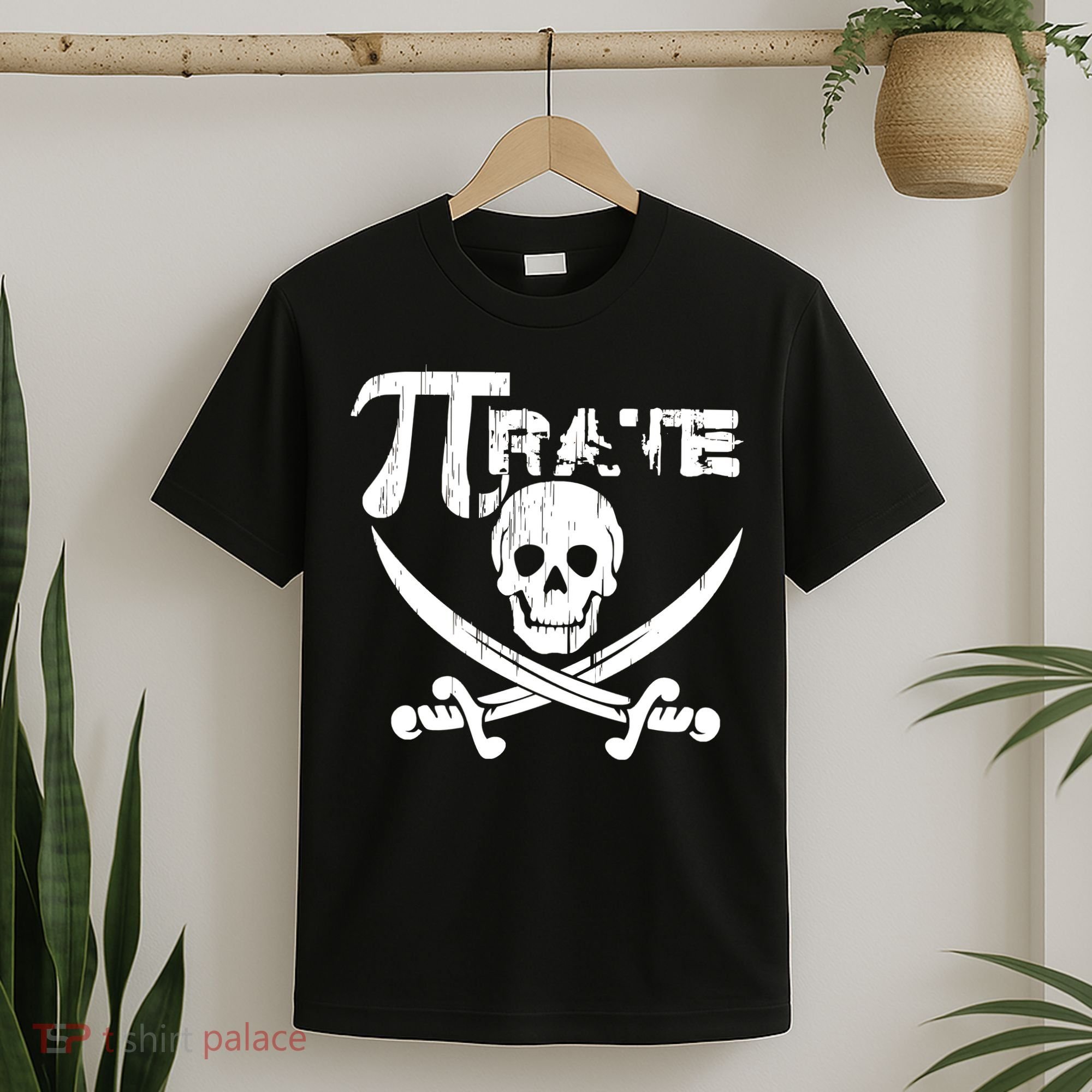 PI Rate Math Skull and Cross Swords T-Shirt