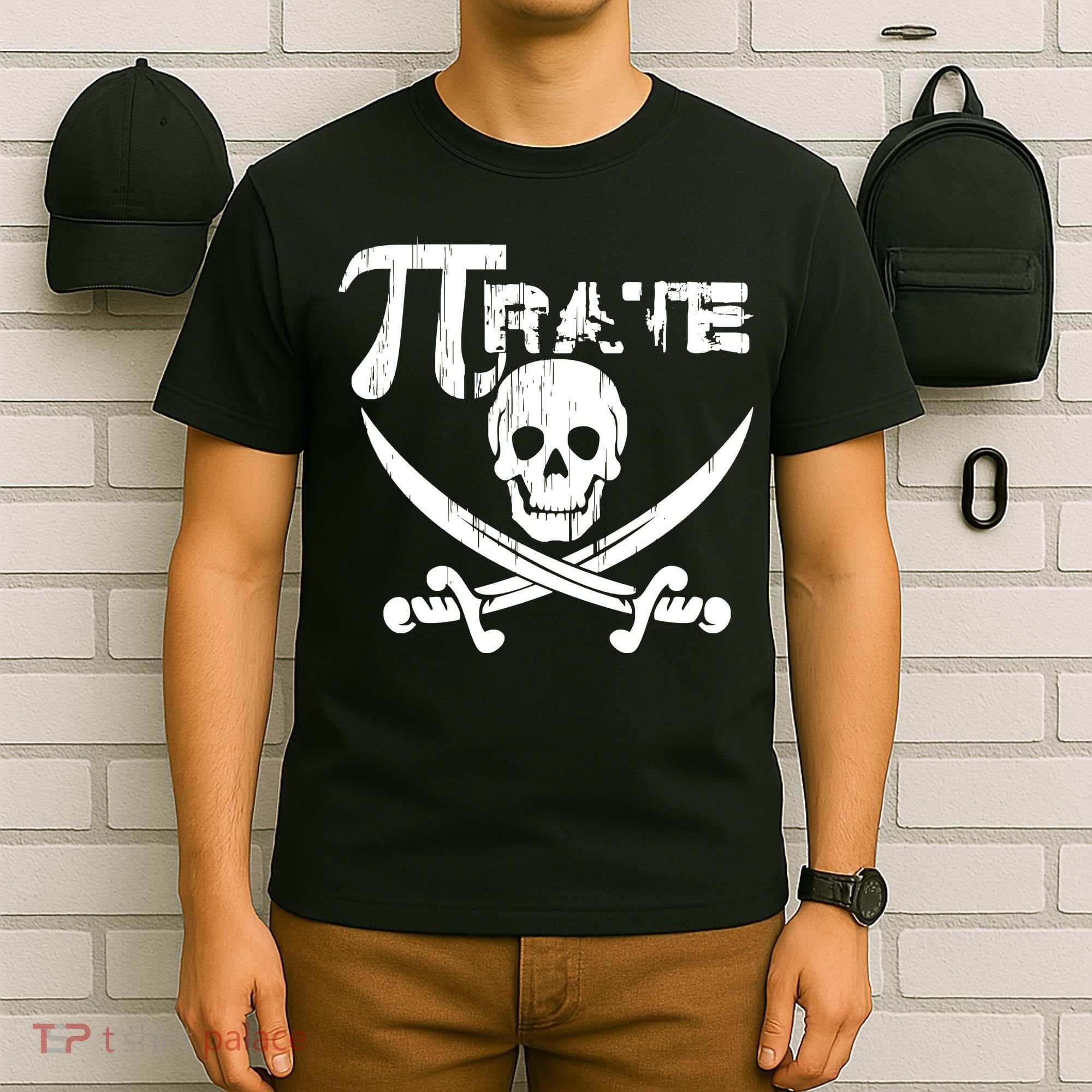 PI Rate Math Skull and Cross Swords T-Shirt