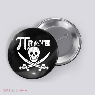 PI Rate Math Skull and Cross Swords Button