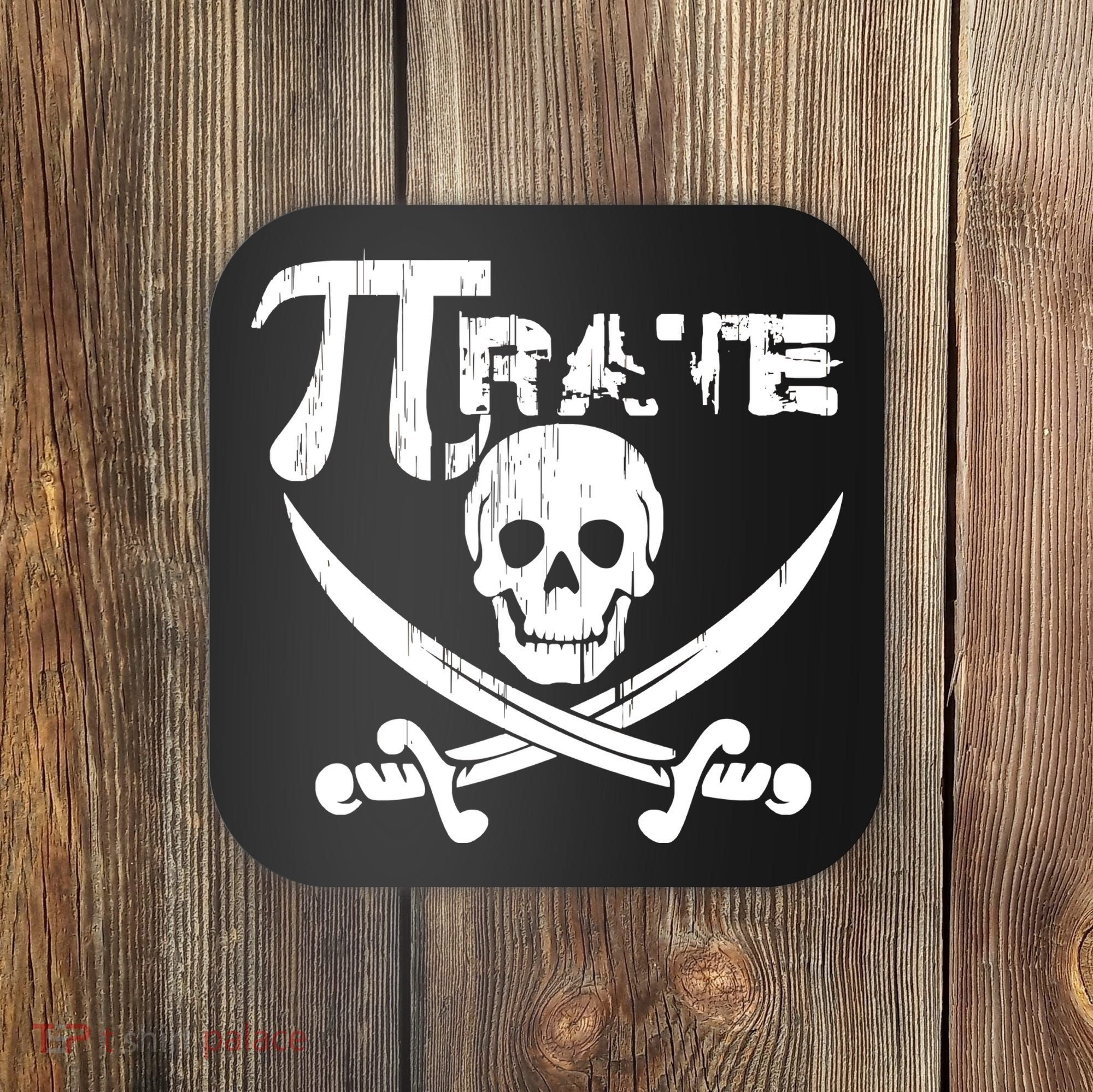 PI Rate Math Skull and Cross Swords Coaster