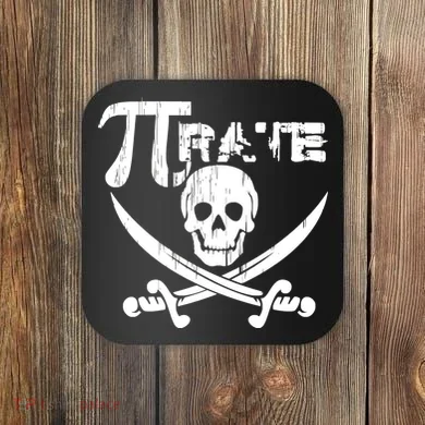 PI Rate Math Skull and Cross Swords Coaster