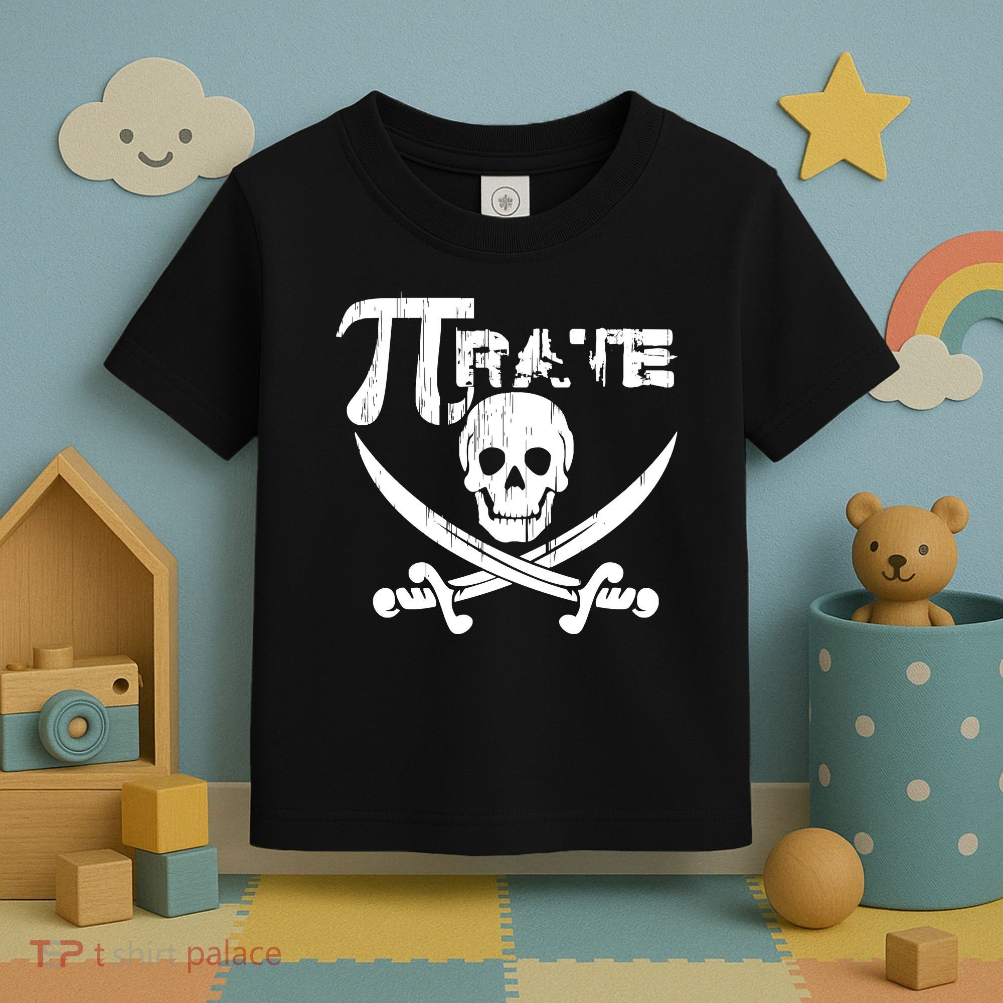 PI Rate Math Skull and Cross Swords Toddler T-Shirt