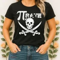 PI Rate Math Skull and Cross Swords Women's T-Shirt thumb 2