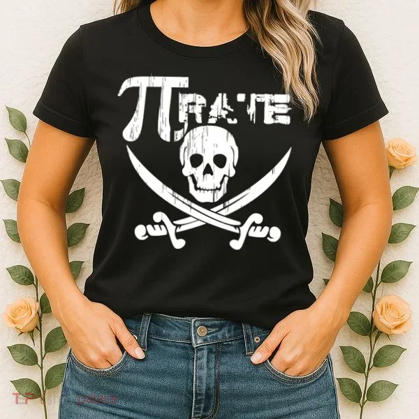 PI Rate Math Skull and Cross Swords Women's T-Shirt