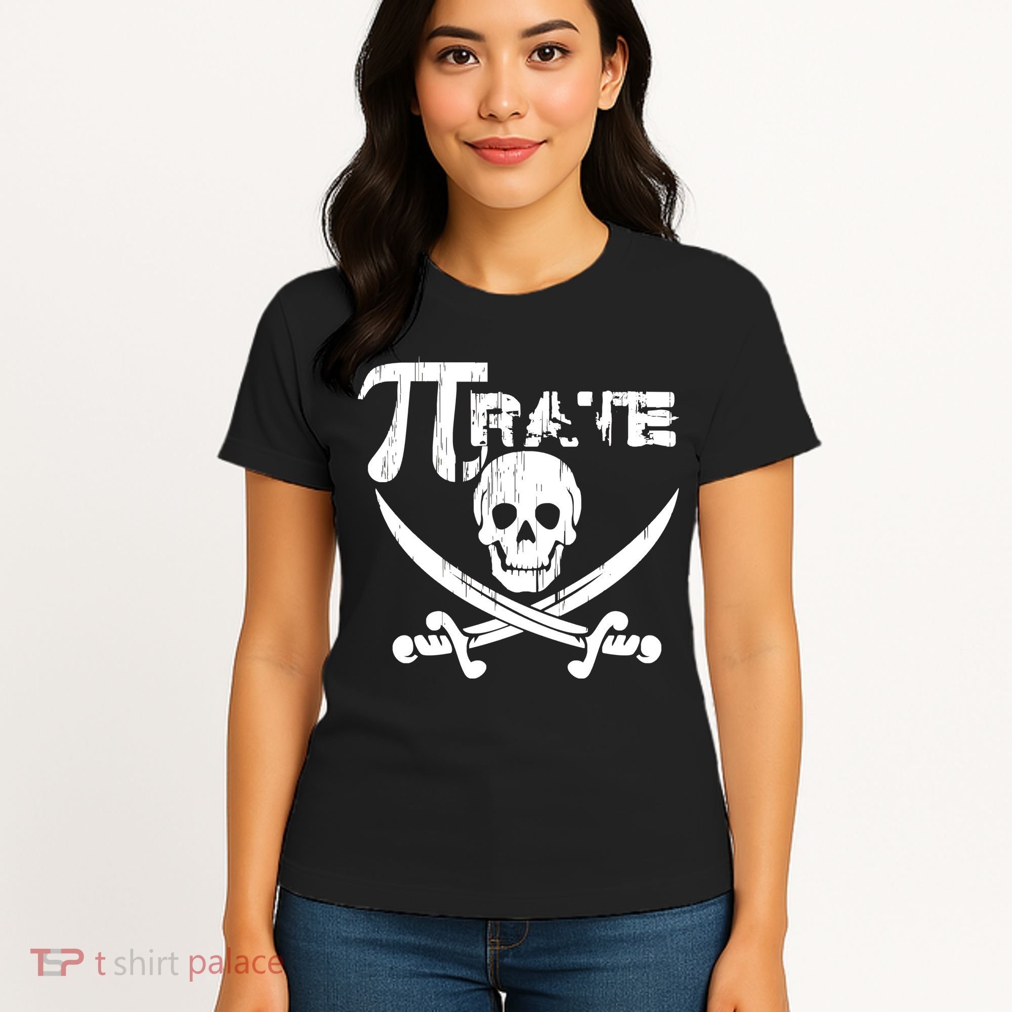 PI Rate Math Skull and Cross Swords Women's T-Shirt