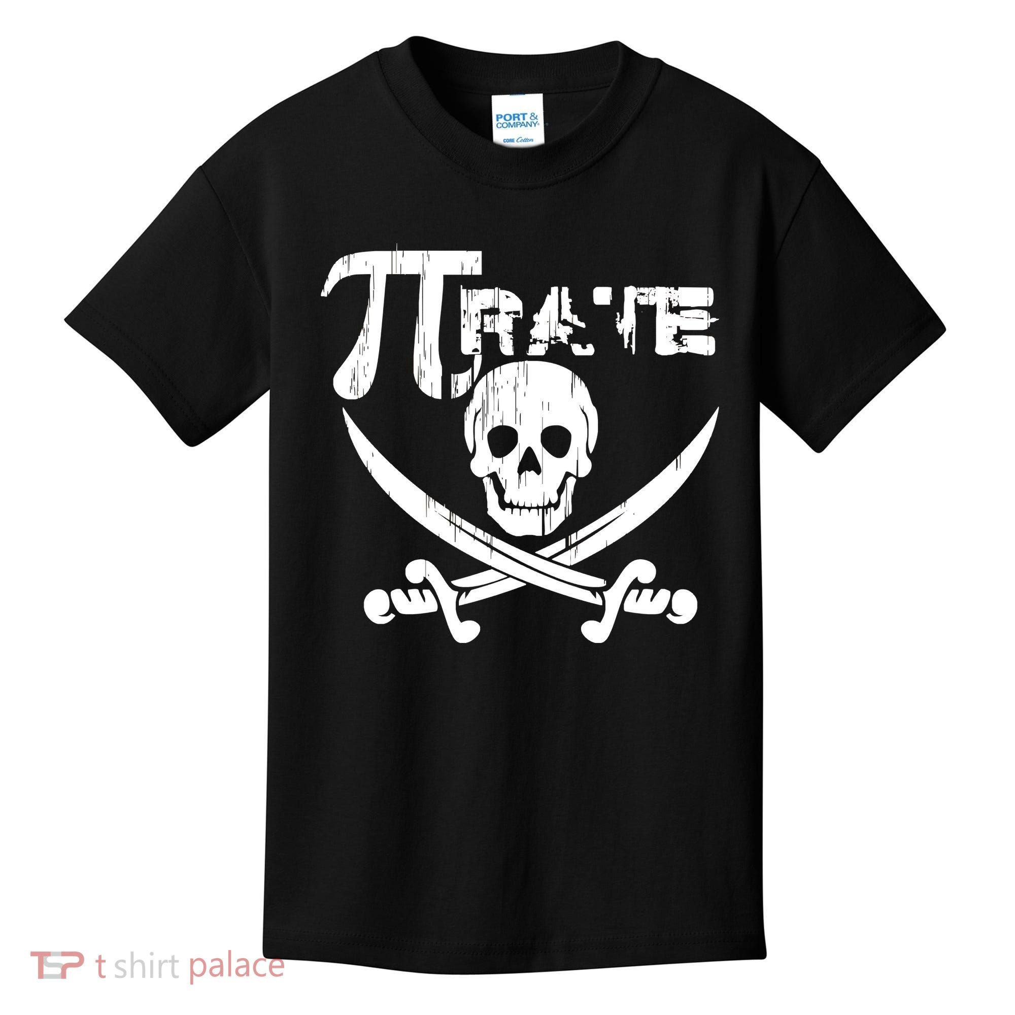 PI Rate Math Skull and Cross Swords Kids T-Shirt