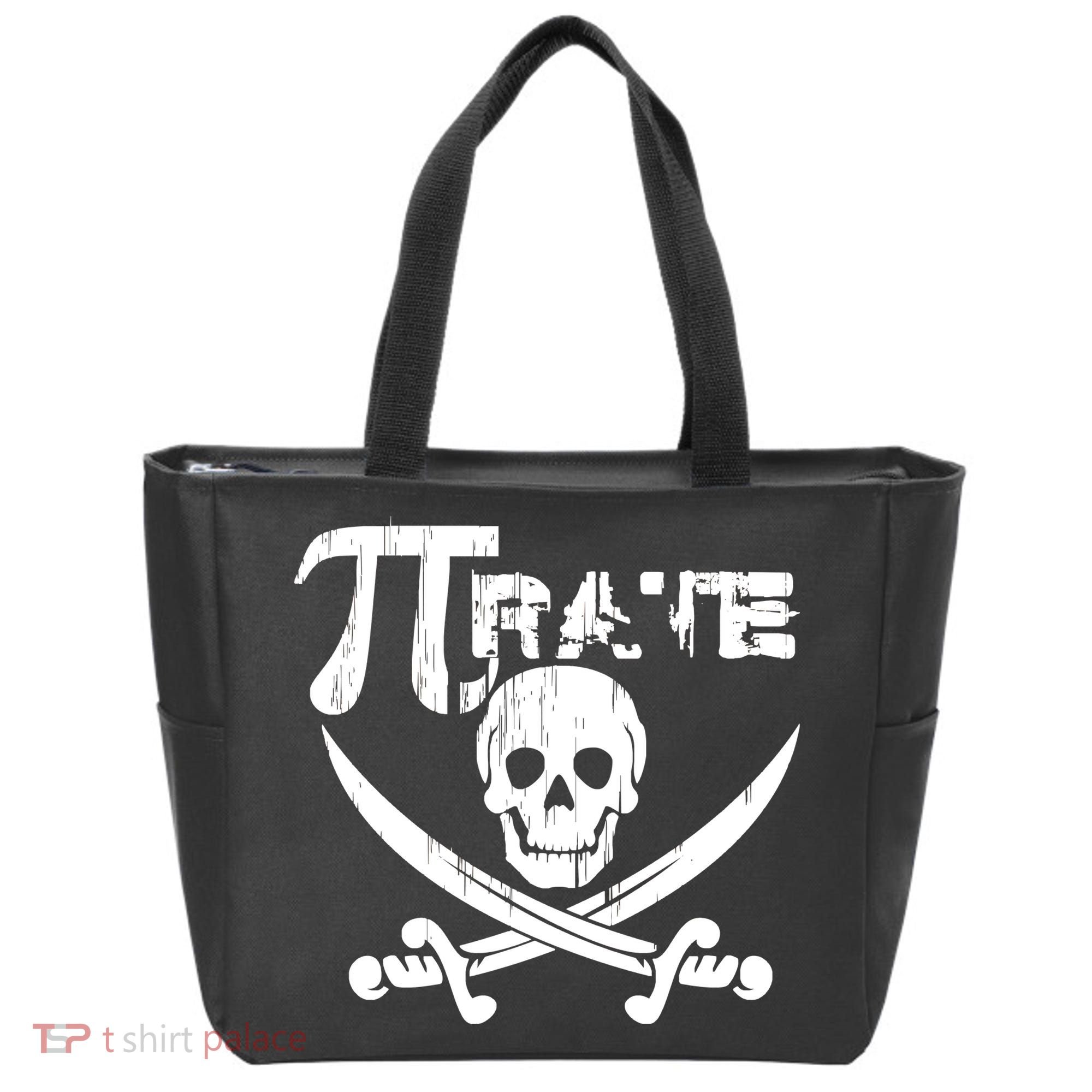 PI Rate Math Skull and Cross Swords Tote Bag