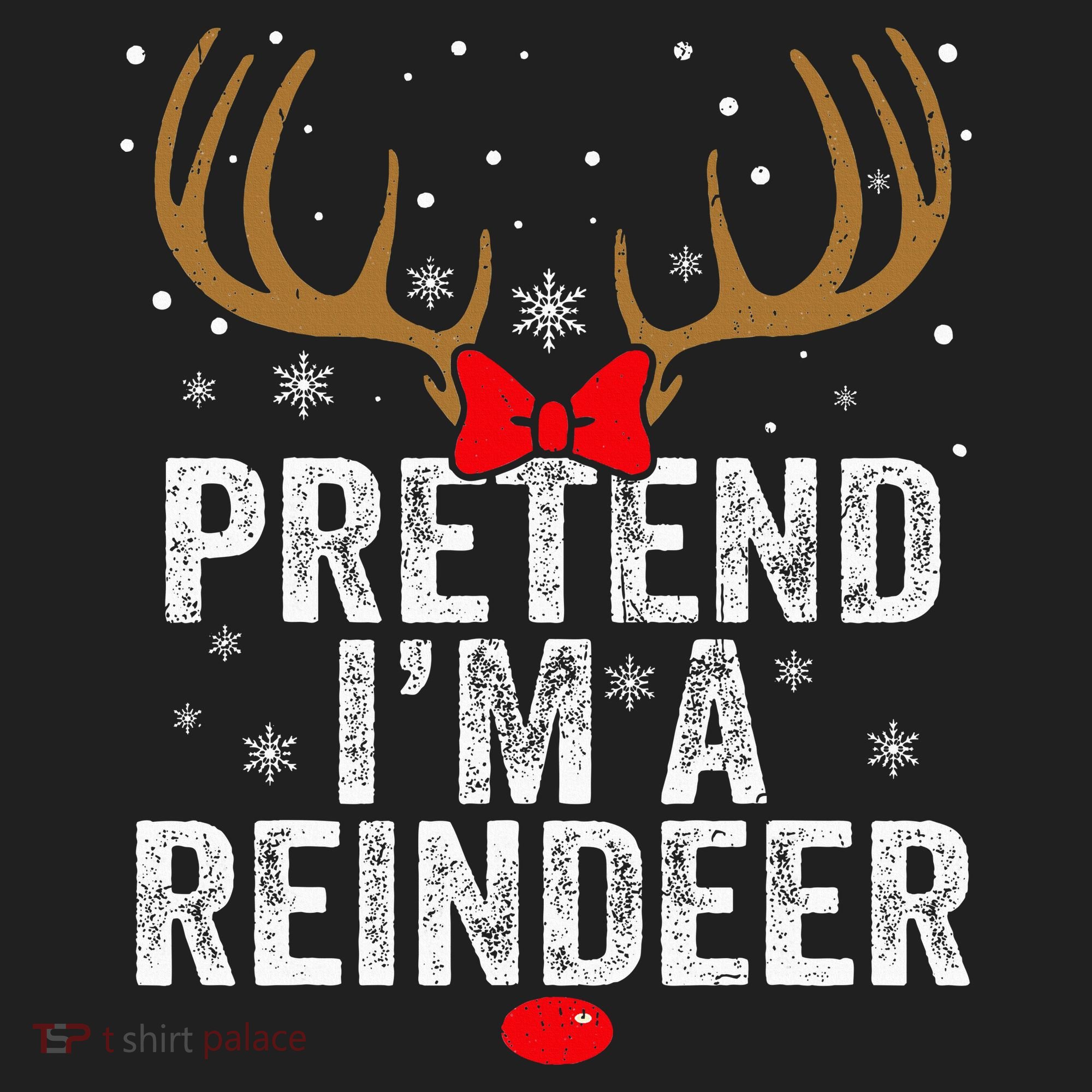 Pretend I'm a Reindeer Funny Easy Christmas Costume Women's Sweatshirt