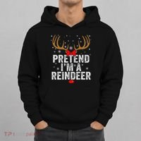 Pretend I'm a Reindeer Funny Easy Christmas Costume Hoodie thumb 0