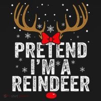 Pretend I'm a Reindeer Funny Easy Christmas Costume Sweatshirt thumb 3
