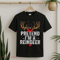 Pretend I'm a Reindeer Funny Easy Christmas Costume T-Shirt thumb 2