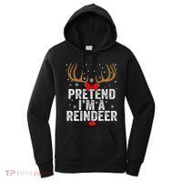 Pretend I'm a Reindeer Funny Easy Christmas Costume Women's Hoodie thumb 0