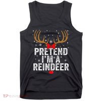 Pretend I'm a Reindeer Funny Easy Christmas Costume Tank Top thumb 0