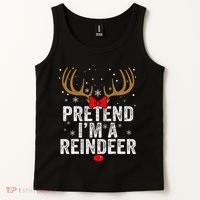Pretend I'm a Reindeer Funny Easy Christmas Costume Tank Top thumb 2