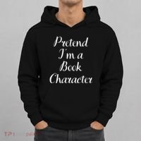 Pretend IM A Book Character Costume Funny Lazy Halloween Hoodie thumb 0