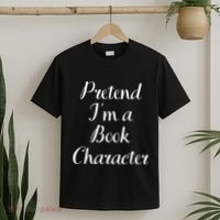 Pretend IM A Book Character Costume Funny Lazy Halloween T-Shirt thumb 2