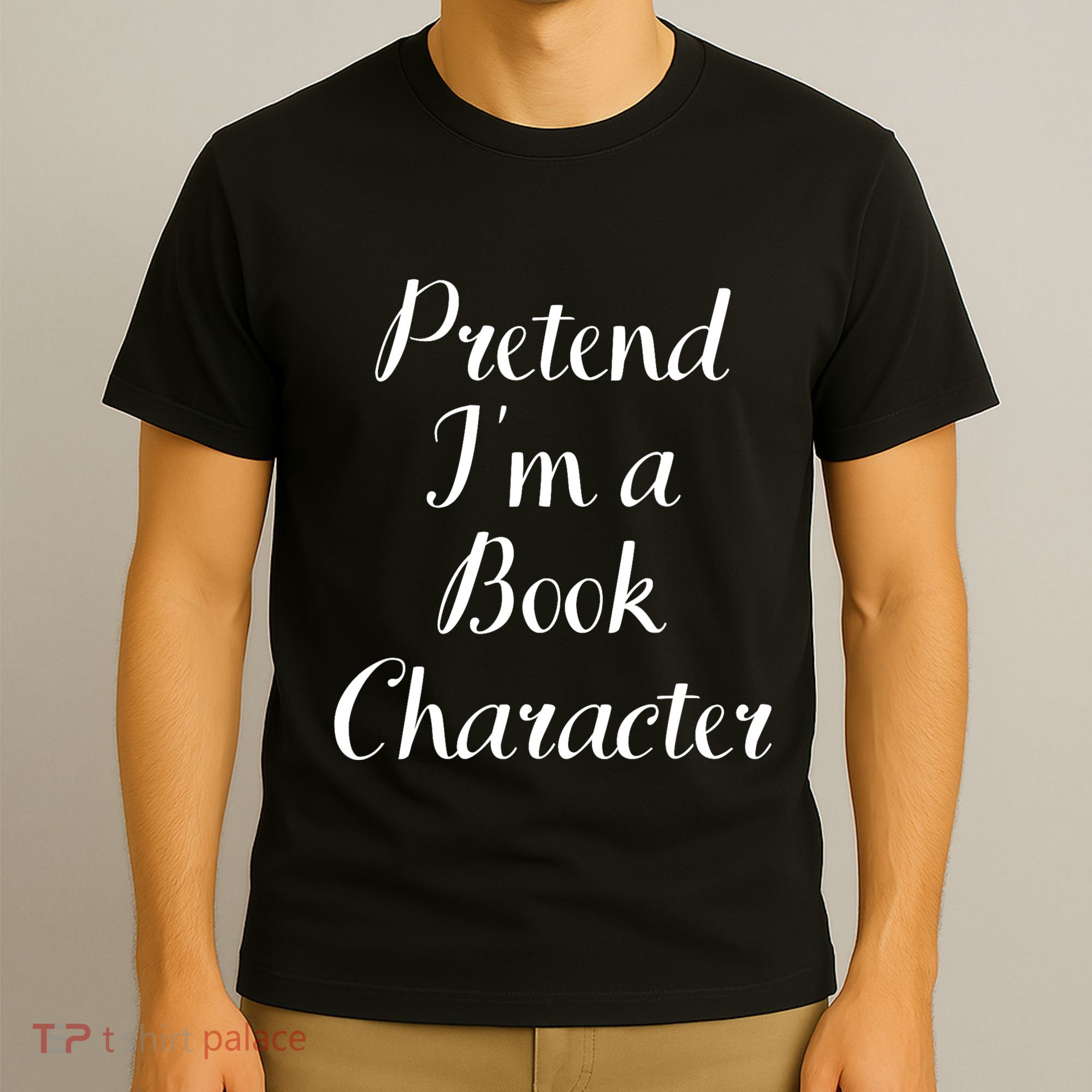 Pretend IM A Book Character Costume Funny Lazy Halloween T-Shirt