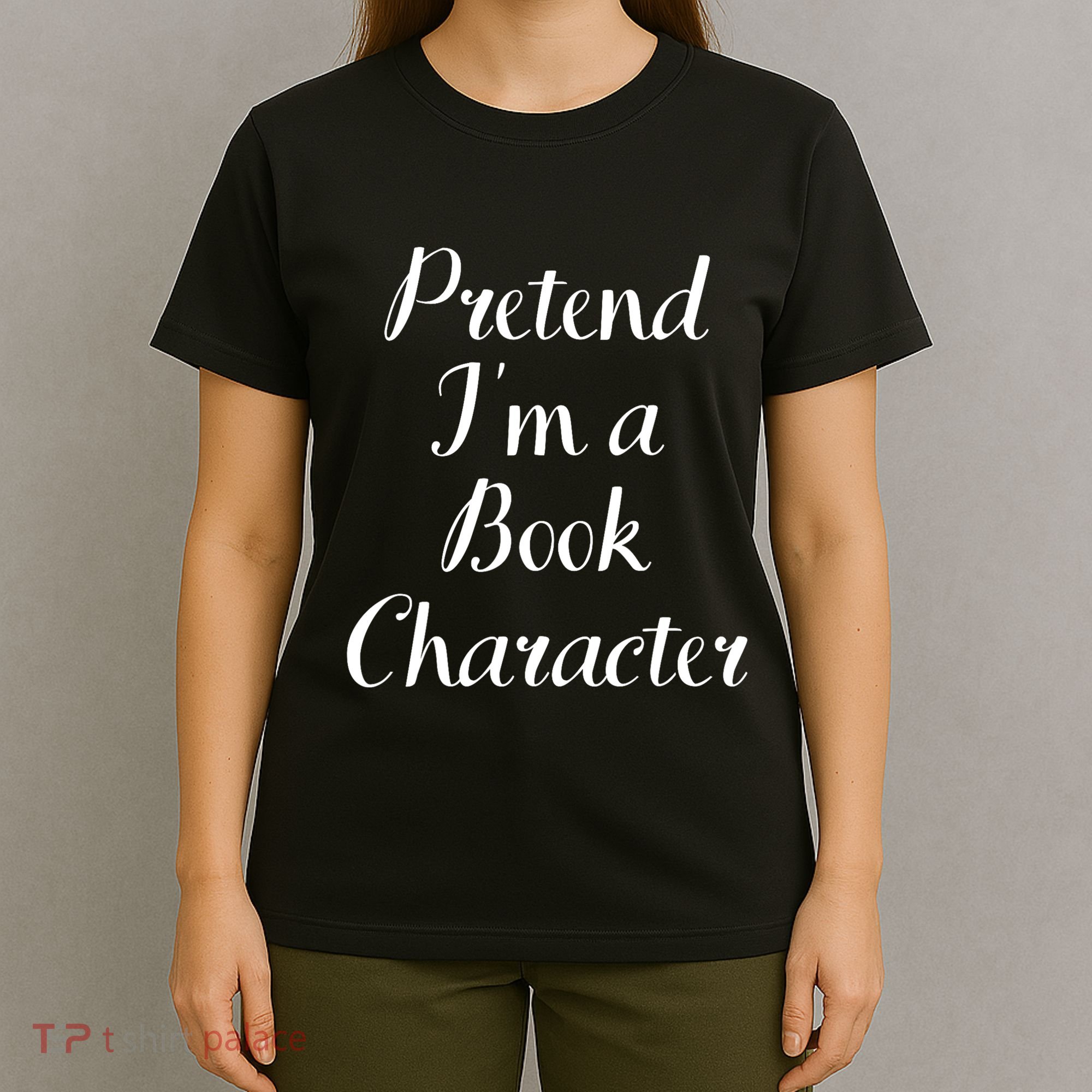 Pretend IM A Book Character Costume Funny Lazy Halloween T-Shirt