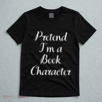 Pretend IM A Book Character Costume Funny Lazy Halloween T-Shirt thumb 5