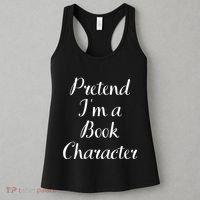 Pretend IM A Book Character Costume Funny Lazy Halloween Women's Tank Top thumb 3