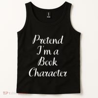 Pretend IM A Book Character Costume Funny Lazy Halloween Tank Top thumb 2