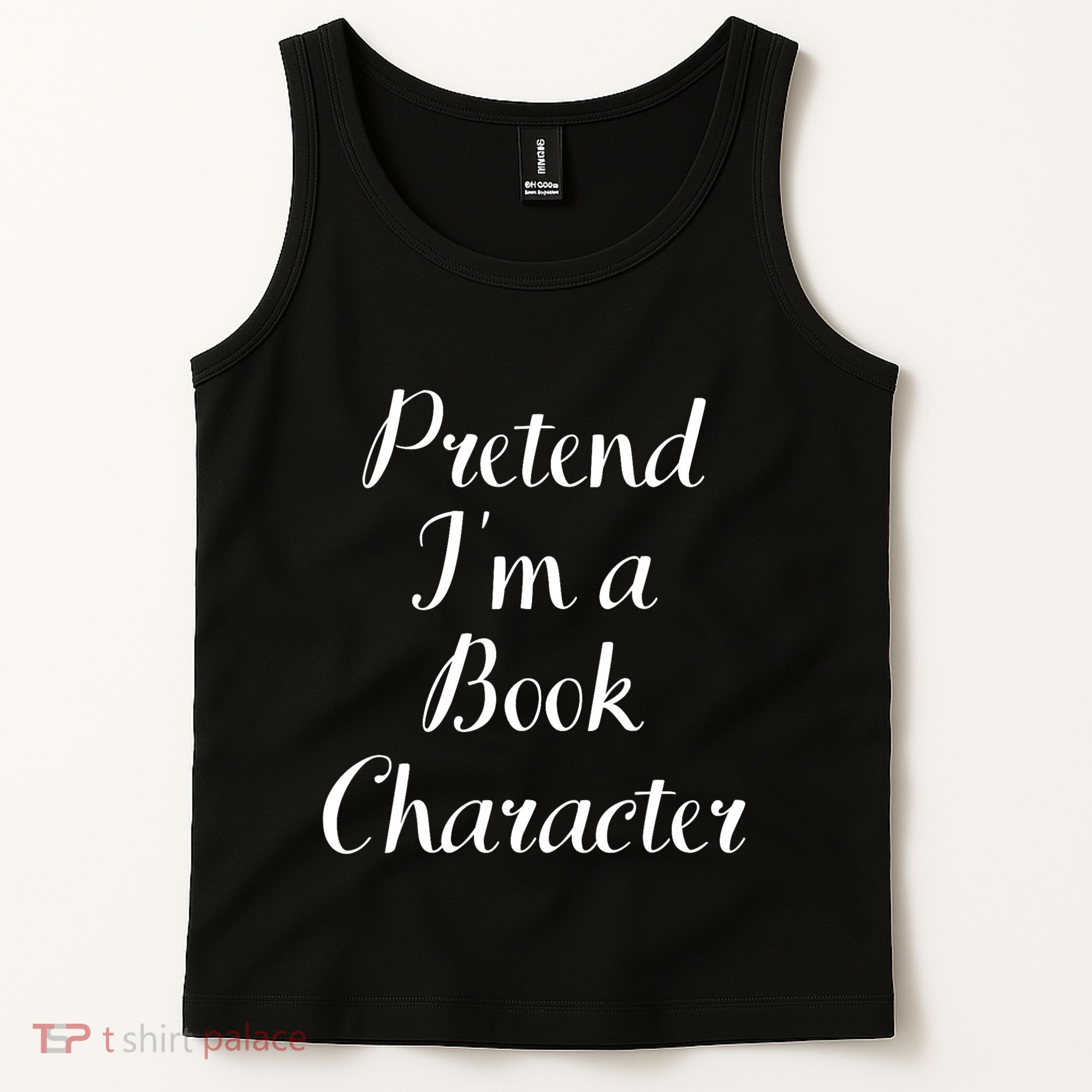 Pretend IM A Book Character Costume Funny Lazy Halloween Tank Top