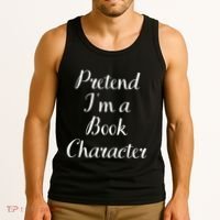 Pretend IM A Book Character Costume Funny Lazy Halloween Tank Top thumb 3