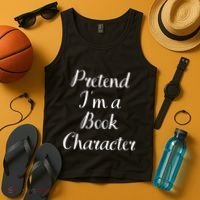 Pretend IM A Book Character Costume Funny Lazy Halloween Tank Top thumb 4