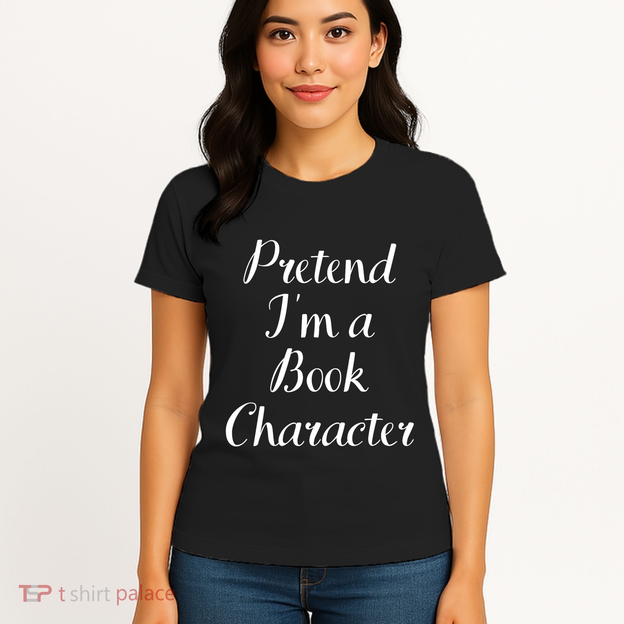 Pretend IM A Book Character Costume Funny Lazy Halloween Women's T-Shirt