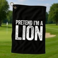 Pretend IM A Lion Matching Costume Golf Towel thumb 1