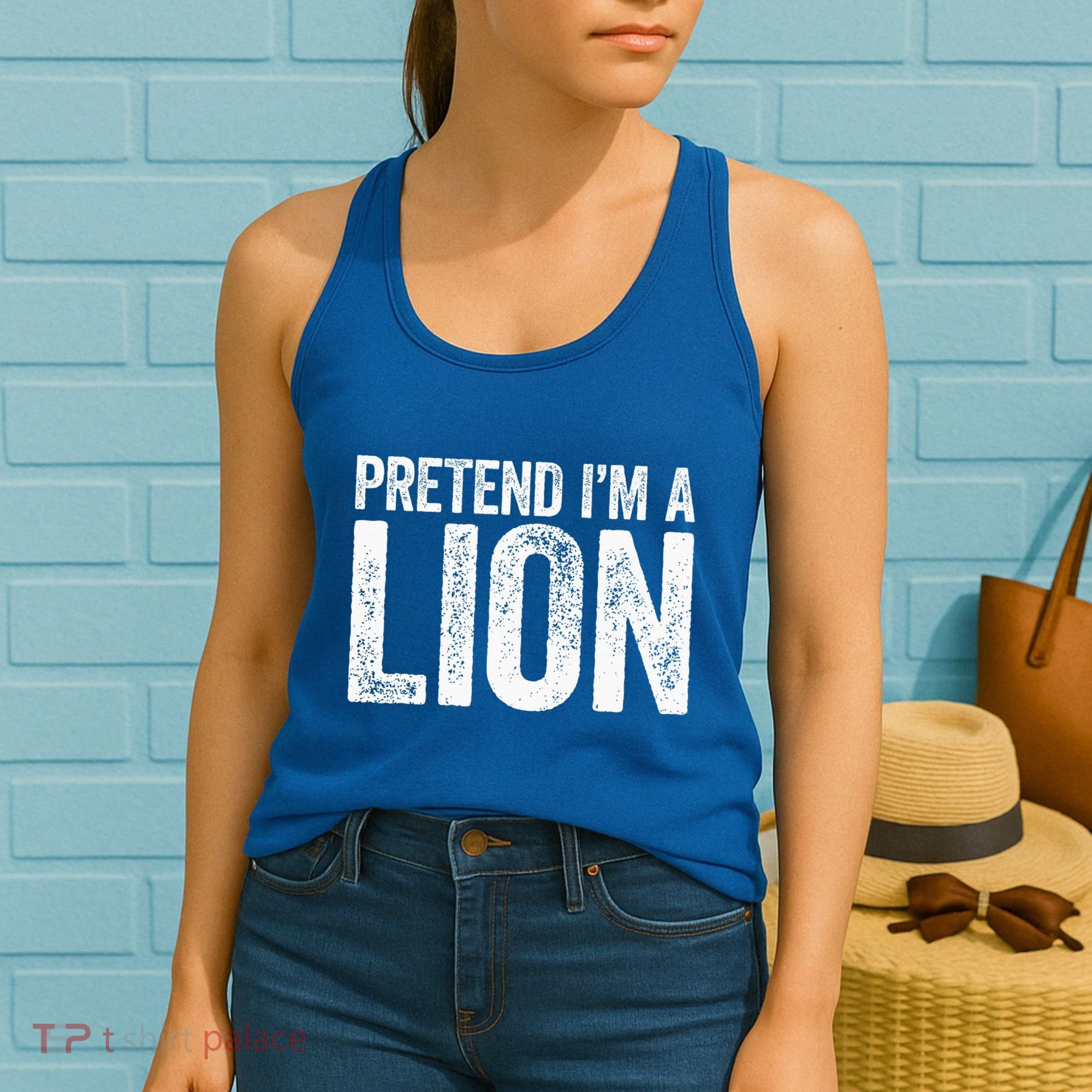 Pretend IM A Lion Matching Costume Women's Tank Top