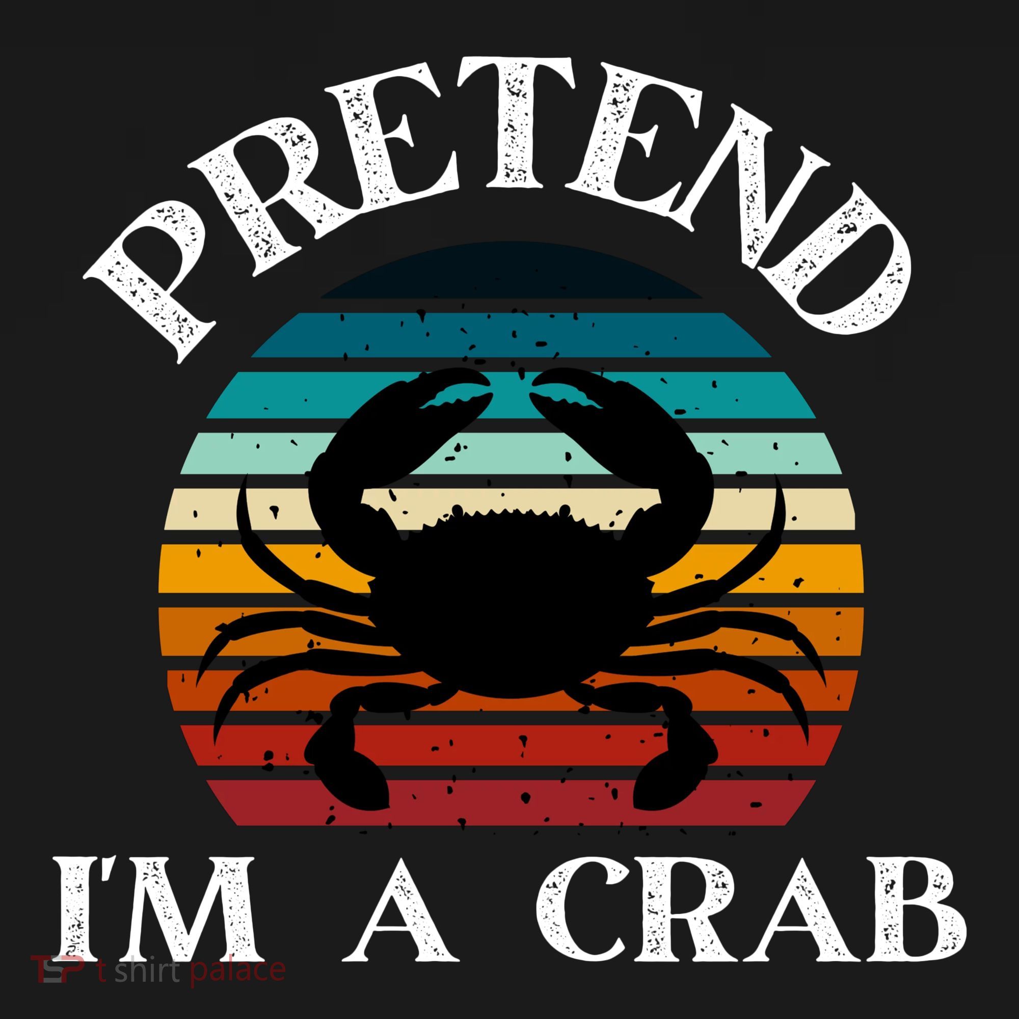 Pretend I Am A Crab Retro Funny Bucket Hat