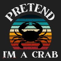 Pretend I Am A Crab Retro Funny Beanie thumb 2