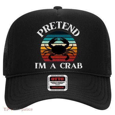 Pretend I Am A Crab Retro Funny Hat