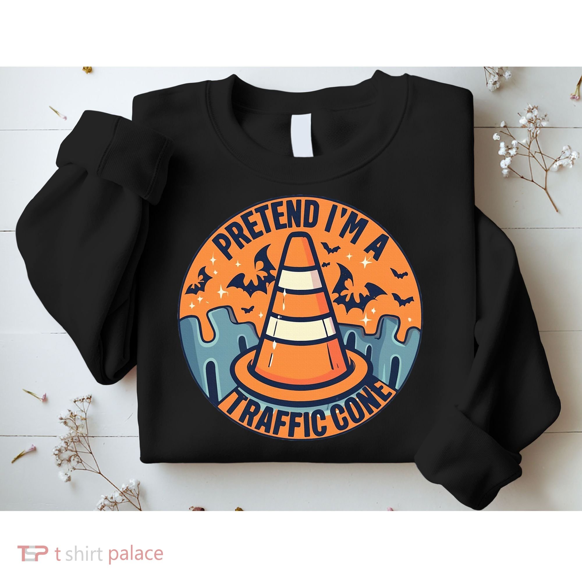 PRETEND IM A TRAFFIC CONE Halloween Costume Sweatshirt